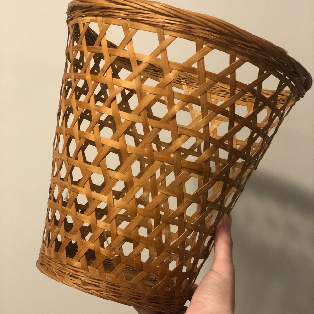 Hexagon Woven Bamboo Basket - Brown